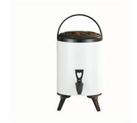 Eawfgtuw Insulated Beverage Pail For Outdoor Gatherings Trips, Leak-Proof Drink Cooler With Tap, Portable Beverage Dispenser For Camping Traveling(6L White)