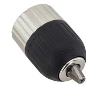 Eawfgtuw Keyless Drill Chuck 2-13mm for 3/8-24UNF Driver, Self-Locking Metal Chuck Adapter with 9.5mm Threaded Hole, No Hex Shank Included