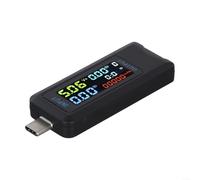 Eawfgtuw LCD Screen Voltage Current Meter - Real-time Monitoring Temperature Display For Battery Testing Rechargeable Non-Contact Voltage(Type-C)