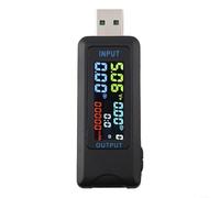 Eawfgtuw LCD Screen Voltage Current Meter - Real-time Monitoring Temperature Display For Battery Testing Rechargeable Non-Contact Voltage(USB)