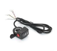 Eawfgtuw LED Thumb Throttle For E Bike And Scooter, 24V 36V 48V With Battery Indicator And Red Switch for E-Bike and Electric Scooters,36V 48V 52V 250W 500W 750W 1000W(36V)