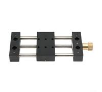 Eawfgtuw Linear Stage Sliding Table for X-Axis Translation Displacement Station, 75mm/120mm Range, Aluminum Alloy with Stainless Steel, 10kg Load Capacity(0-75mm Without Base)