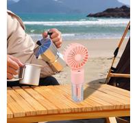 Eawfgtuw Misting Portable Handheld Fan with 4 Speed Adjustable Cooling, 1500mAh Rechargeable Battery Operated Mini Desk or Neck Fan for Travel, Office, Home, Lightweight(White)