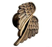 Eawfgtuw Modern Angel Wing Zinc Alloy Cabinet Pulls Drawer Handles Single Hole Furniture Hardware Minimalist Design for Cabinets Drawers Home Improvement(Ancient Red Copper)