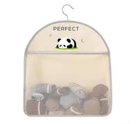 Eawfgtuw Multi-Layer Hanging Socks Organizer with 24 Pockets, Mesh Closet Storage Bag for Underwear and Accessories Behind Door(double layer)