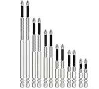 Eawfgtuw Multi-Length Magnetic Driver Bit Collection Metal Construction Screwdriver Set with Storage Case 50mm to 150mm for Workshop Projects