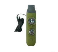 Eawfgtuw Multifunctional Survival For Compass with Whistle, LED Light & Thermometer, Waterproof Hiking Gear for Camping Essentials, Tools, Black, 12.2x2.8x2.1cm(Green)