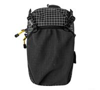 Eawfgtuw Nylon Foldable Crossbody Bag with Phone Compartment, Waterproof Shoulder Strap Pouch for 6-7 Inch Mobiles, Lightweight Hanging Belt Bag for Hiking Cycling Commuting,(black)