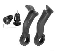 Eawfgtuw Nylon Mountain For Bike Handlebar Ends, For Shaped Bar End Grips with Multi-Angle Adjustment, Ergonomic Deputy Handles for 21.8-22.2mm Round Handlebars, Black, Pair with(Deputy and Ends)