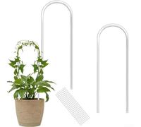 Eawfgtuw Plant Support Climbing Trellis Set, 2 Pcs Acrylic Houseplant Supports with 20 Straps, Indoor Outdoor Garden Trellis for Vines Flowers, 3010cm/4010cm Decorative Plant Supports(40 * 10cm)