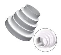 Eawfgtuw Plastic Duct Reducer for Ventilation Systems, Fits 80mm to 150mm Diameter Round Tubes, Smooth Airflow Transition Connector for HVAC, Heating, Cooling and Range