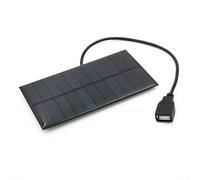 Eawfgtuw Portable Solar Panel Charger For Mobile Phones, 5V 2W 300MA With USB Female Port 5.5V Charging Solar Panel Lightweight And Compact Design