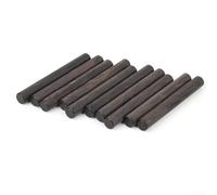 Eawfgtuw Premium Hardwood Round Log Tenon DIY Woodworking Dowels Ebony Rosewood Red Sandalwood 8/10/12mm x 100mm Solid Wood Pins for Carpentry(10mm ebony)