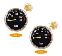 Eawfgtuw Professional Scuba Diving Pressure Gauge 350 Bar Tank Manometer With G1/8 M10x1 Thread Connection Brass Made High Underwater Equipment For Deep Sea Diving(G18 thread)