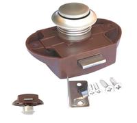 Eawfgtuw Push Button Cabinet and Drawer Lock with Handle Knob in Matt Nickel Finish, ABS Housing and Zinc Latch for, Caravan, Boat, RV and Furniture Cupboard D