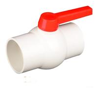 Eawfgtuw PVC Ball Valve with Red T-Handle for Fish Tank Plumbing, Flat End Water Pipe Fitting, Thickened Industrial Grade for 75/90/110mm Aquarium Systems(75pvc -2.5 inches)
