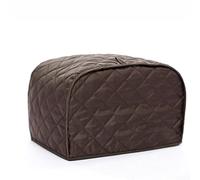 Eawfgtuw Quilted Toaster Cover Dust Proof Bread Maker Protection for Most Standard 2 or 4 Slice Toasters, Polyester Cotton Blend Kitchen Appliance Protector, Easy Clean,(Brown L)