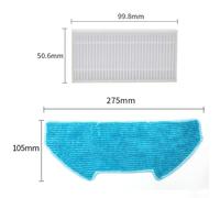 Eawfgtuw Replacement Parts Kit for bObsweep and Dustin Robot Vacuum Cleaners, Includes, Mop Cloths, Dust Bags, Side Brushes, Compatible with For Ultra-Vision, Ideal(B)
