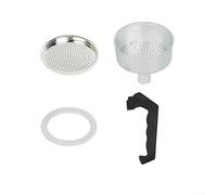 Eawfgtuw Restore Your Moka Pot's Functionality With Replacement Parts Handle, Gasket Seal, Funnel, Filter(9 Cup)