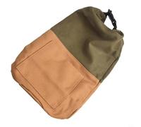 Eawfgtuw Retro Camping Lantern Cover Canvas Storage Bag for Kerosene Oil Lamp, Protective Case with Top Buckle Closure and Side Pocket for Outdoor Hiking, Green(Mix Color)