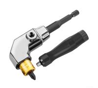 Eawfgtuw Right Angle Drill Attachment 90 Degree Drilling Adapter Chrome Vanadium Alloy Steel Construction With Non-Slip Handle For Electric Drills Nut Drivers