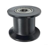 Eawfgtuw Rowing Machine Guide Wheel 44.8mm Pulley Replacement for Concept2 Model D/E, Plastic Bearing Wheel with Smooth Operation, Black Fitness Equipment Part
