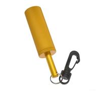 Eawfgtuw Scuba Diving Signal Rattle Shaker Bell Aluminum Alloy Underwater Noise Maker Device with 360° Rotating Quick Hook for For BCD Attachment(yellow)