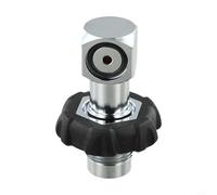 Eawfgtuw Scuba Tank Fill Adapter, DIN to For Yoke Converter for BCD Filling Adaptor Valve, 300BAR Brass Scuba Diving Cylinder Adapter with Large Hand Wheel, Silver