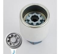 Eawfgtuw Security Master Locking, Wheel Nut Key Socket 17mm for A6 for A3 for A5 for A4 Car Wheels, Anti-Theft Protection Tool 809 J 814 Q(J)