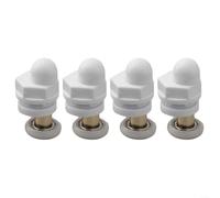 Eawfgtuw Shower Door Wheel Rollers Top And Bottom 19Mm, 23Mm, 25Mm, Or 27Mm For Most Shower Cabins 4-8mm,4Pcs Bathroom Replacement Parts Chrome Plated(23mm)