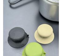 Eawfgtuw Silicone Pot Lid Handle Replacement, Heat Resistant Suction Cup Knob with Non-Slip Grip for Lunch Box, Camping Cookware and Kitchen Lids, For Easy Install Black(yellow)