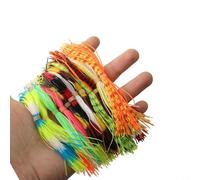 Eawfgtuw Silicone Squid Skirts for Jig Lures, Mixed Color Fly Tying Material, No-For Tentacles for DIY Spinnerbait Buzzbait Replacement, 13cm Length, 10 or 12 Bundles(12 Bunch(600pcs))
