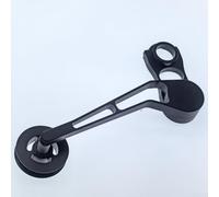 Eawfgtuw Single Speed Chain Tensioner for Cline Pline, Aluminum Alloy Rear Derailleur Adapter Supporting Internal 3-4 and External -6-7 Speeds, Folding For Bike Converter(Black)