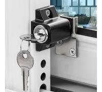 Eawfgtuw Sliding Sash Patio Door Lock with Key for Child Safety, Aluminum Alloy Sliding Door Security Lock Mechanism for Home Protection and Restrictor, Black(White)
