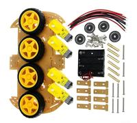 Eawfgtuw Smart Car Chassis Kit 4WD Robot Platform with Speed Encoders DC Motors for Arduino DIY Projects Programmable Robotic Vehicle Educational STEM Toy