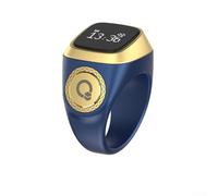 Eawfgtuw Smart for ZIKR Ring With Prayer Time Notifications Digital Counter And Vibration Reminder For Muslim Users Vibration Reminder for Women Mens(18mm blue)