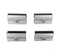 Eawfgtuw Solar Panel Film Middle Block Aluminum Mounting Bracket 80X46x28.6mm with Screws and Nuts, for 6-10mm Panel Mounting Support Rail Connection System(4pcs)