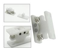 Eawfgtuw Spring Loaded Double Roller Door Catch with Lock Stop Clamp, Strong Grip Plastic Holder for Camper, Caravan, Motorboat and RV Doors, For Easy Release and Secure (3pcs)