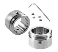 Eawfgtuw Stainless Steel Heating Thermostat Adapter for Valve with Hex Wrench and Screws Stainless Steel Heating Adapter Valve Thermostat Connector(2PCS)