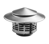 Eawfgtuw Stainless Steel Roof Cowl 75/200mm Chimney Cowl Anti Down Draught Flue Pipe Cap, Woodburner Flue Liner Ventilation Pipe Roof Cowl rain Cover(75MM)