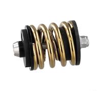 Eawfgtuw Steel Rear Shock Absorber Spring for Folding For Bike, High Strength Double-Layer Suspension with Steel Shaft, Effective Damping for Rough Roads, 67x39.8mm(gold)