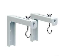 Eawfgtuw Sturdy White Bracket for Screens 2-Pack Heavy Duty | 66lbs load capacity, sturdy metal build, secure screen holding, white finish, home use