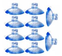 Eawfgtuw Suction Cups 30mm Clear PVC Dual Hang with Side Pilot Hole, Plastic Rubber Casement Suckers for Glass, Kitchen, Bathroom Wall Hooks Hanger, Poster Display, Remo