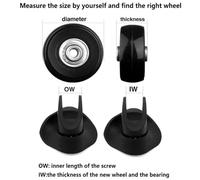 Eawfgtuw Suitcase Suitable for Package 40mm 4 Roller Diameter 18mm Thickness Hassle- Position Trave Luggage Replacement Wheels Skate Pack Rubber Swivel Casters Accom(68x24mm)
