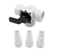 Eawfgtuw Swimming Pool Three Port Valve System With 1.5 Inch Diverter Valve Pool Equipment Connector Compatible With 32Mm/ 38Mm Hoses For Solar Heating Module