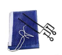Eawfgtuw Table Tennis Net and Post Set with Clamp Stand, Portable For Ping Pong Replacement Mesh Kit for Office Home Play, Adjustable Alloy Frame with Fabric Net, Blue