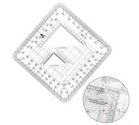 Eawfgtuw Transparent Plastic Grid Protractor and Coordinate Scale for Topographic Map and Land Navigation, 10x10cm Survey Ruler
