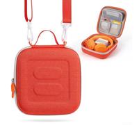 Eawfgtuw Travel Case for Yoto Mini 2024 Edition EVA Holder with Adjustable Strap Portable Audio Player Storage Bag Spacious Design 20208cm Orange Grey(Orange)