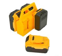 Eawfgtuw Turquoise ABS Plastic Battery Holder Organizer for DeWalt 14V and 18V Batteries, Construction for Secure Storage on Workbenches, Garages(Yellow)