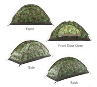 Eawfgtuw Ultralight 1-2 Person Camping Tent with Sun Shield and Rain Fly, Camouflage Outdoor Hiking Tent for Garden Travel, Includes Carry Bag(1 person)